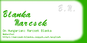 blanka marcsek business card